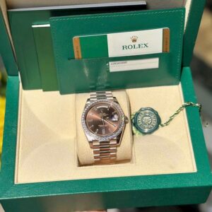 2 Rolex Oyster Perpetual Day-Date 228345RBR Chocolate Diamond