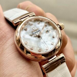 3 Omega DeVille Ladymatic 425.63.34.20.55.004 18k Rose Gold