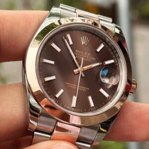 3 Rolex DateJust 126301 Chocolate 41mm Demi 18k Rose Gold