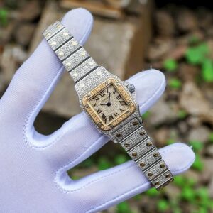 6 Cartier Santos Galbee 1567 Demi 18k Gold & Steel Small 24mm