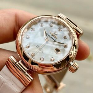 6 Omega DeVille Ladymatic 425.63.34.20.55.004 18k Rose Gold