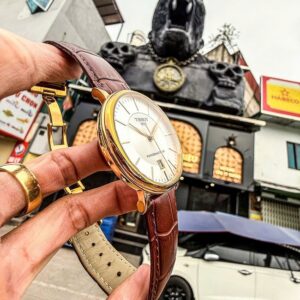 6 Tissot Carson Powermatic 80 T122.407.36.031.00 18K Rose Gold
