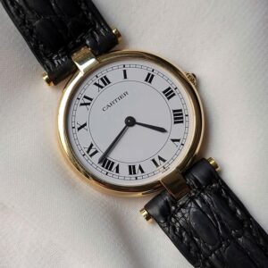 1 Cartier Vendome Paris 18K Gold 750 Case White Dial Quartz