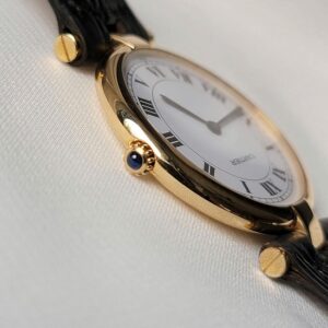3 Cartier Vendome Paris 18K Gold 750 Case White Dial Quartz