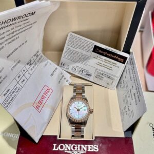 5 Longines Conquest Classic L2.285.5.88.7 MOP Demi 18k Diamond