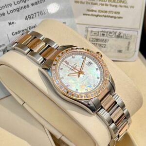 6 Longines Conquest Classic L2.285.5.88.7 MOP Demi 18k Diamond
