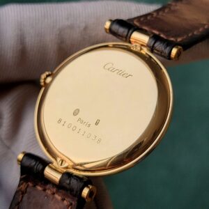 8 Cartier Vendome Paris 18K Gold 750 Case White Dial Quartz