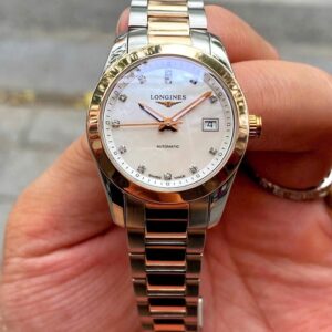 1 Longines Conquest MOP Diamond Demi 18k Automatic L2.285.5