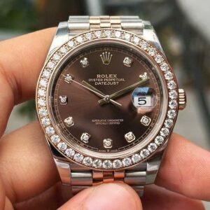 1 Rolex Oyster Perpetual DateJust Chocodate Demi 18k 126301