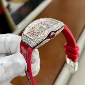 2 Franck Muller V32 Red Full Diamond V32 SC AT FO-2 Quartz