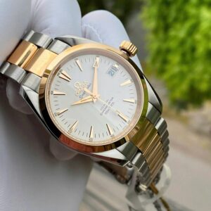 4 Omega Aqua Terra Mid Size Chronometer 2304.30.00 Demi 18k