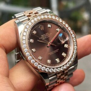 5 Rolex Oyster Perpetual DateJust Chocodate Demi 18k 126301
