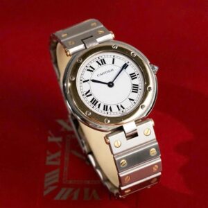 1 Cartier Santos Vendome Ronde 8191 Demi 18k Quartz