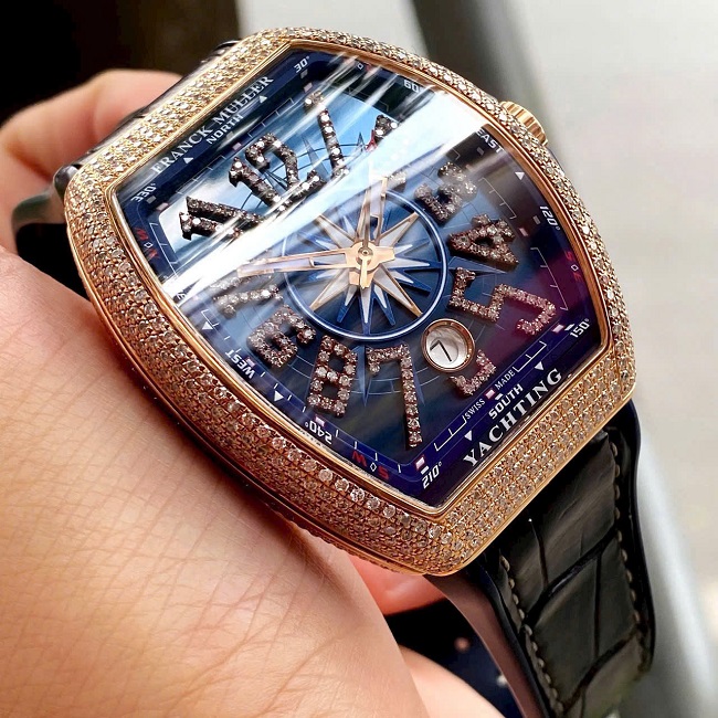 6 Franck Muller Yatching Xanh Navy V41SCDT 18k 6 Franck Muller Yatching Xanh Navy V41SCDT 18k