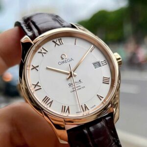 1 Omega DeVille vang hong 18k mat trang 431.53.41.21.02.001
