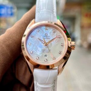 1 Omega nu Seamaster AT vang hong coc kim ngoc trai 231.53.34.20.55.001