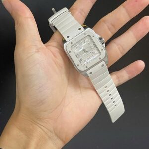 2 Cartier Santos 100 Automatic White Dial 33mm 2878