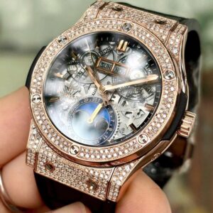 2 Hublot Classic Fusion 18k King Gold Pave 547.OX.0180.LR.1704