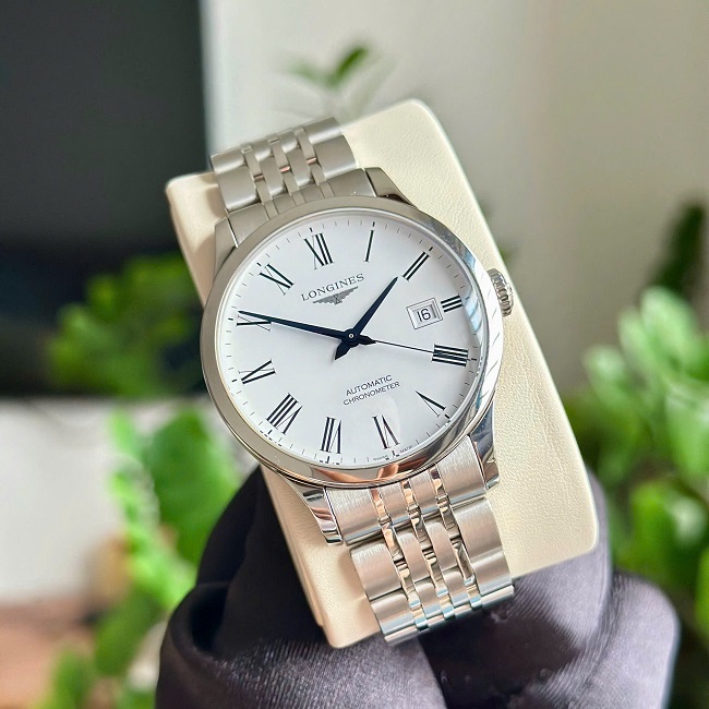 2 Longines Record Automatic L2.821.4.11.6 Kim nung xanh 2 Longines Record Automatic L2.821.4.11.6 Kim nung xanh