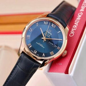 2 Omega DeVille Day Date 43353412203001 mat xanh