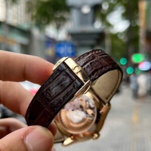 2 Omega DeVille vang hong 18k mat trang 431.53.41.21.02.001
