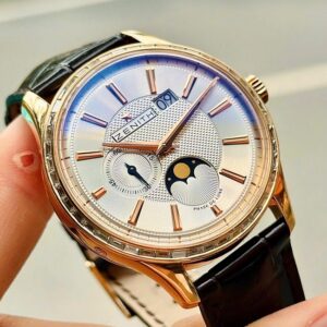 2 Zenith Moonphase vang hong Kim Baguette 22.2141.69101.C498