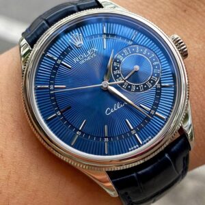 3 Rolex Cellini Date 50519 mat so xanh vang trang 18K nguyen khoi