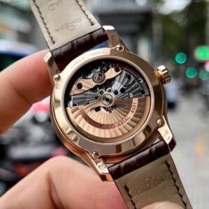 4 Omega DeVille vang hong 18k mat trang 431.53.41.21.02.001