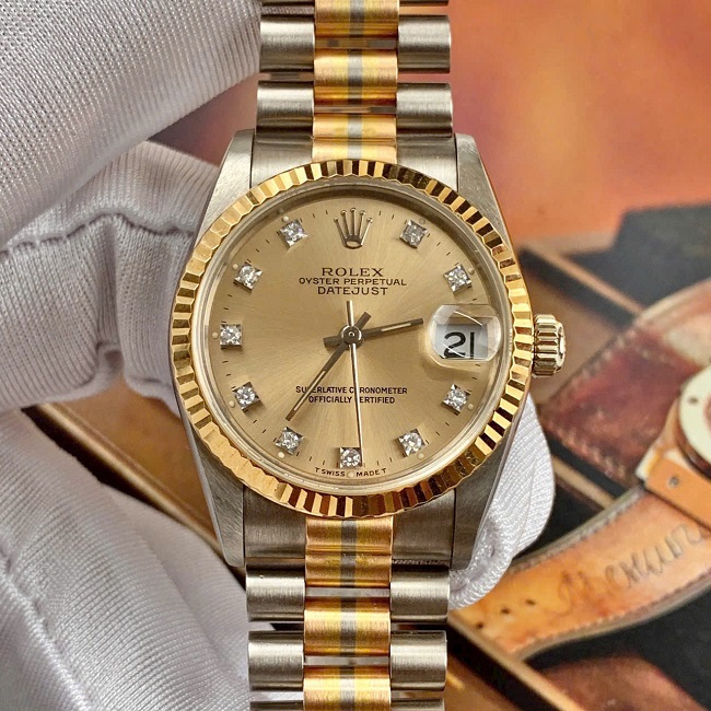 4 Rolex Date Just nu 68279B coc kim 31mm vang khoi 18k 3 mau 4 Rolex Date Just nu 68279B coc kim 31mm vang khoi 18k 3 mau