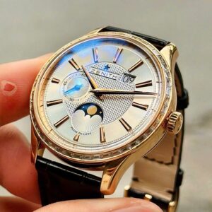 4 Zenith Moonphase vang hong Kim Baguette 22.2141.69101.C498