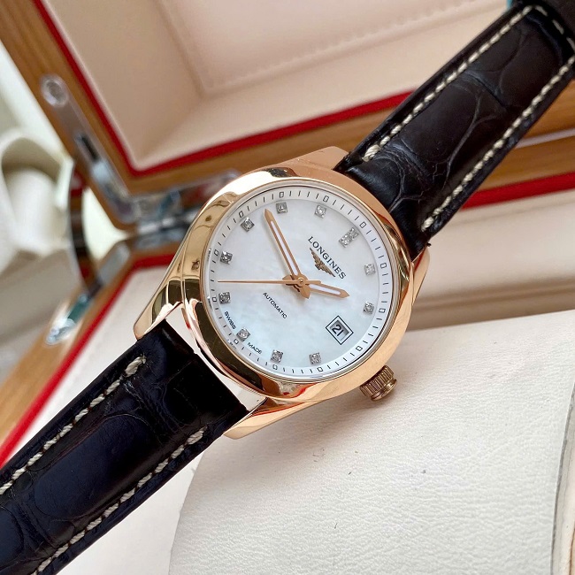 5 Longines Conquest mat MOP coc kim vang khoi 18k L2.285.8 5 Longines Conquest mat MOP coc kim vang khoi 18k L2.285.8