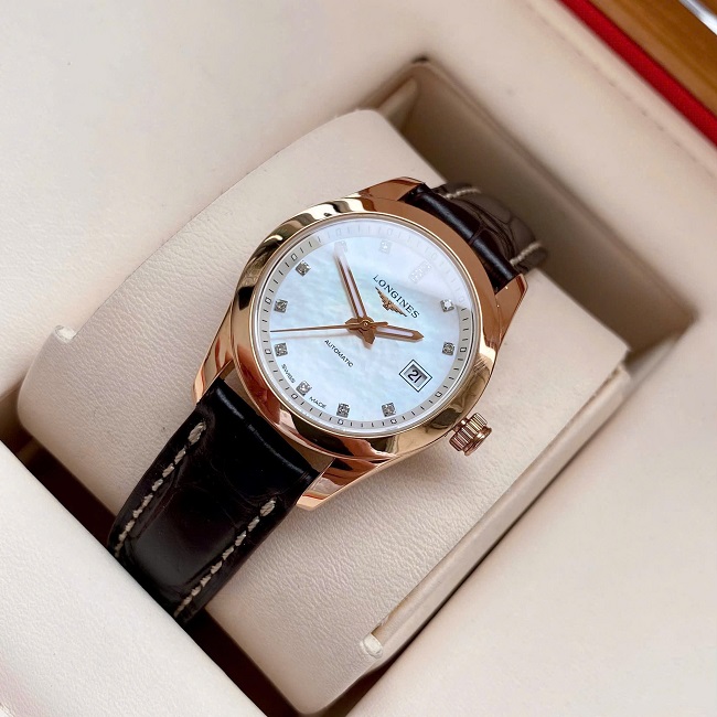 7 Longines Conquest mat MOP coc kim vang khoi 18k L2.285.8 7 Longines Conquest mat MOP coc kim vang khoi 18k L2.285.8
