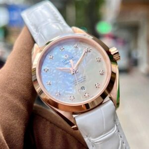 8 Omega nu Seamaster AT vang hong coc kim ngoc trai 231.53.34.20.55.001