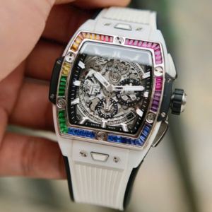 Hublot Spirit Of Bigbang White Ceramic Custom Rainbow Benzel 642.HX.0170.RX 1