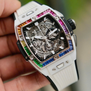 Hublot Spirit Of Bigbang White Ceramic Custom Rainbow Benzel 642.HX.0170.RX 2