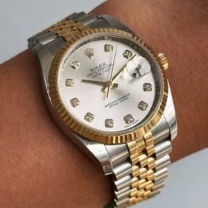 Rolex Date Just 116233 tia bạc cọc kim Demi 18k Jubilee 4