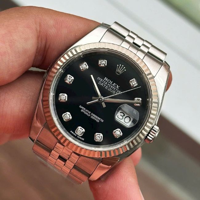 Rolex DateJust 116234 đen cọc kim Jubilee 6 Rolex DateJust 116234 đen cọc kim Jubilee 6