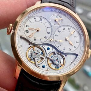 Arnold & Son Instrument Double Balance GMT 1DGAP.W01A.C120P mặt hề Vàng khối 18k 2