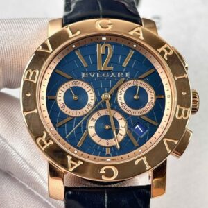 Bvlgari Chronograph BB P 42 GL CH O 178 Limited Edition 199 chiếc 18k Au750 mặt xanh lam 1