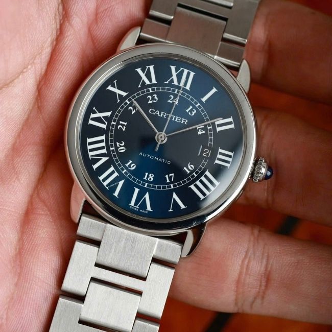 Cartier Ronde Solo de Cartier Automatic 42mm WSRN0023 mặt xanh navy 2 Cartier Ronde Solo de Cartier Automatic 42mm WSRN0023 mặt xanh navy 2