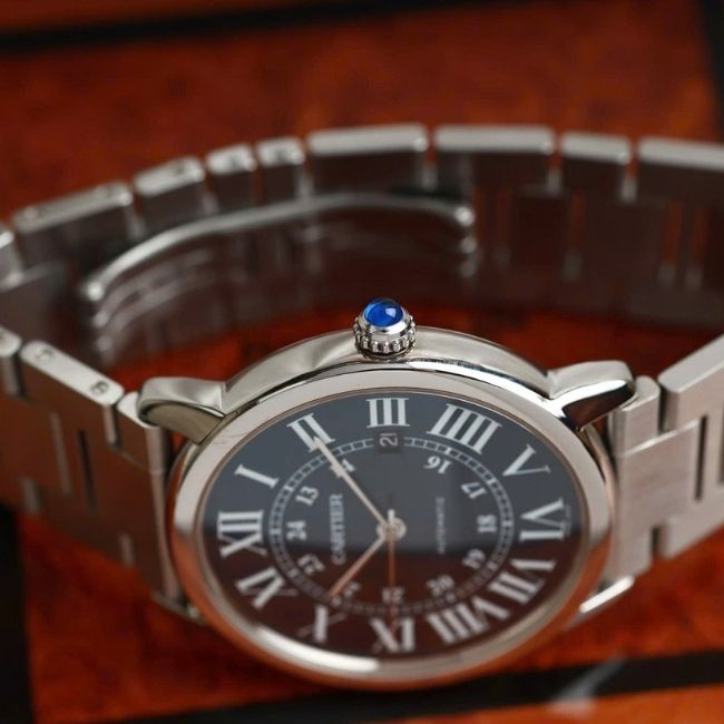 Cartier Ronde Solo de Cartier Automatic 42mm WSRN0023 mặt xanh navy 4 Cartier Ronde Solo de Cartier Automatic 42mm WSRN0023 mặt xanh navy 4