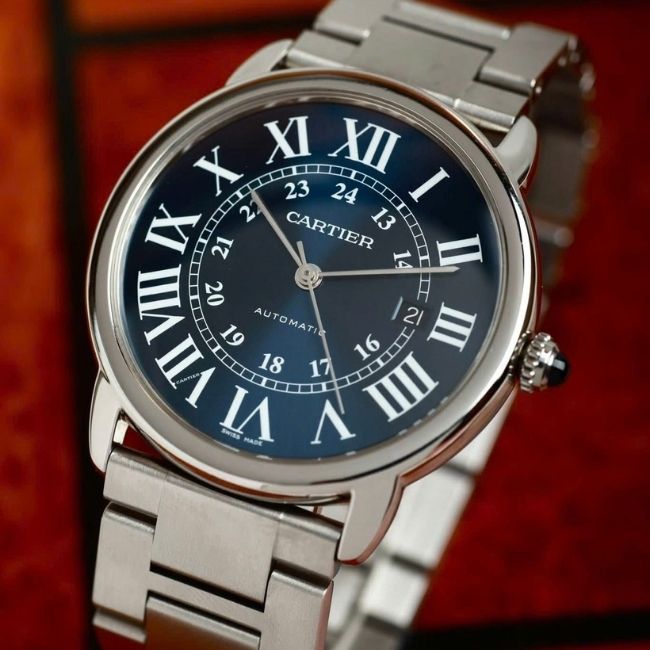 Cartier Ronde Solo de Cartier Automatic 42mm WSRN0023 mặt xanh navy 5 Cartier Ronde Solo de Cartier Automatic 42mm WSRN0023 mặt xanh navy 5