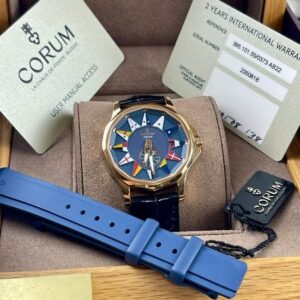 Corum Admiral Legend 395.101.55_0373 AB22 mặt xanh vàng hồng 18k 1