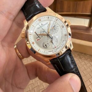 Jaeger LeCoultre JLC Master Geographic Vàng Khối 18K 147.2.57.S bản lộ đáy 1
