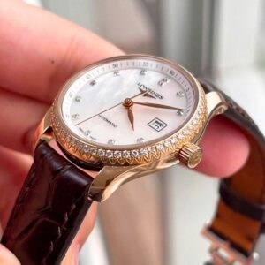 Longines Master nữ Vàng khối 18k mặt xà cừ kim cương L2.257.9.87.3 Automatic 2