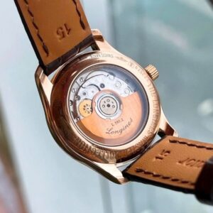Longines Master nữ Vàng khối 18k mặt xà cừ kim cương L2.257.9.87.3 Automatic 4