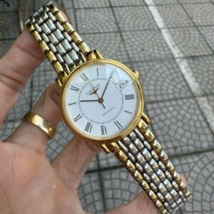 Longines Presence mặt trắng cọc la mã L4.821.2 Demi vàng 34,5mm 1