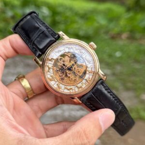OGIVAL 12 con giáp vàng hồng - dây da - lộ máy OG358.612AGR-GL Automatic 1