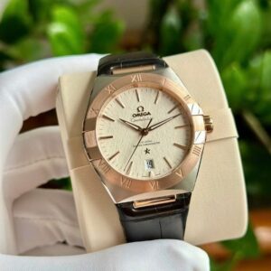 Omega Constellation Co-Axial mặt lụa 131.23.39.20.02.001 Niềng vàng hồng 18k 1