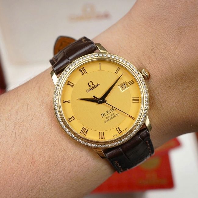 Omega De Ville Prestige Co-Axial 4617.11.02 Vàng khối 18k 36.5mm niềng độ kim thiên nhiên 1